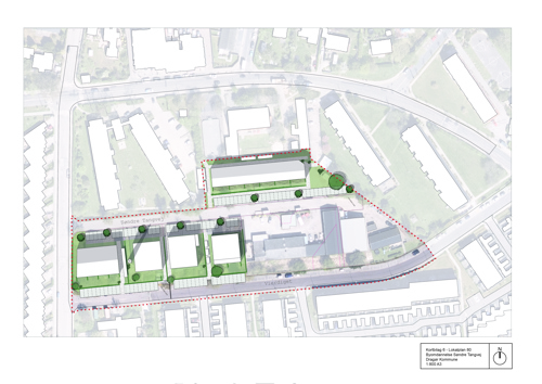 Forslag til etageboligområde på Søndre Tangvej (lokalplan 80)